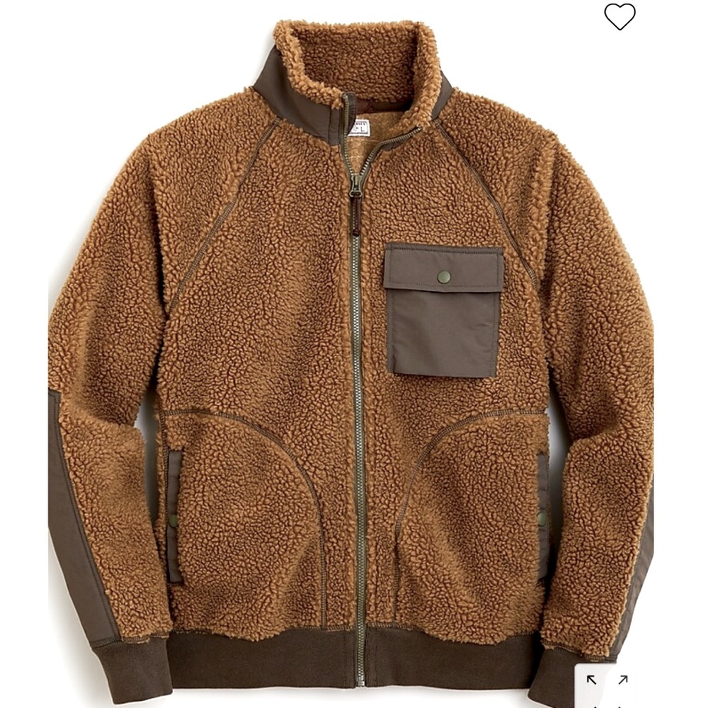 MENS jcrew Sherpa zip up